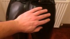 Hubby Caressing & Spanking My Latex Covered Ass-Hole