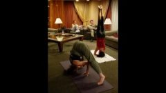 Yoga Headstand At A National Spanking Club